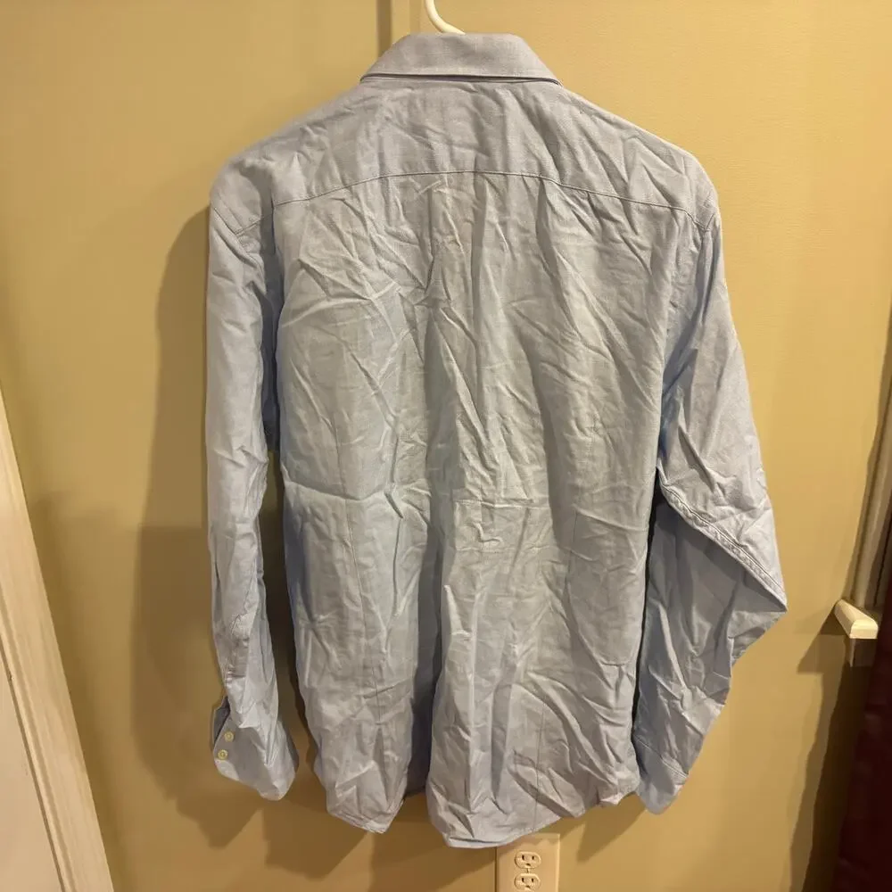 Banana Republic Men’s Tailored Slim Fit Blue Button down Shirt Size Large